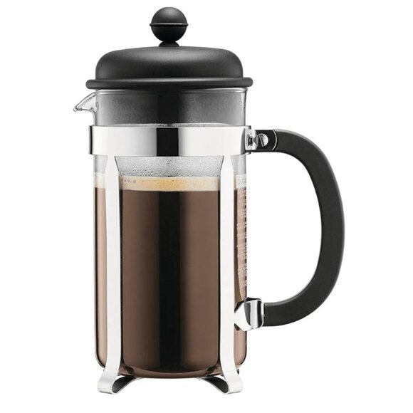 BODUM FRENCH PRESS CAFFETTIERA COFFEE SET WITH TWO GLASS MUGS- NEW IN BOX - Picture 2 of 12